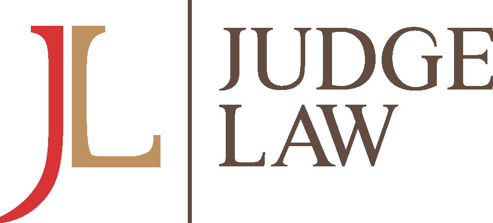 Judge Law logo, a PR client of marco/richards