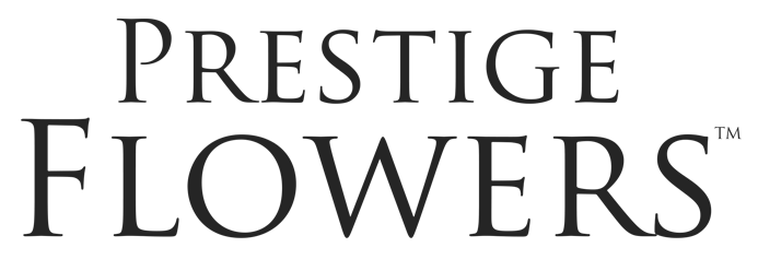 Prestige Flowers logo, a PR client of marco/richards