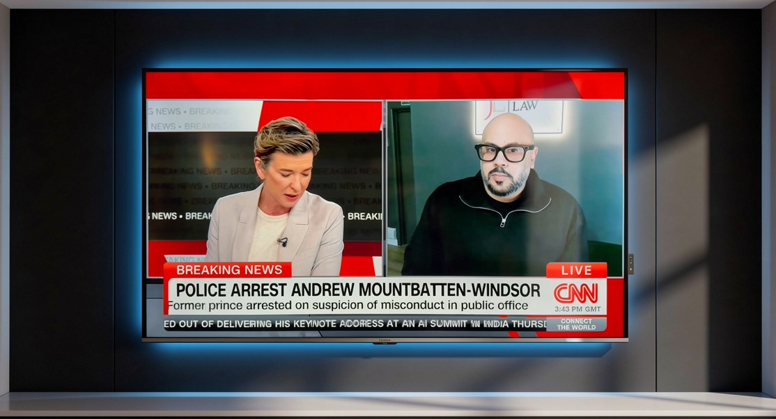 Judge Law managing partner Simarjot Judge live on CNN International, arranged by marco/richards legal PR agency.